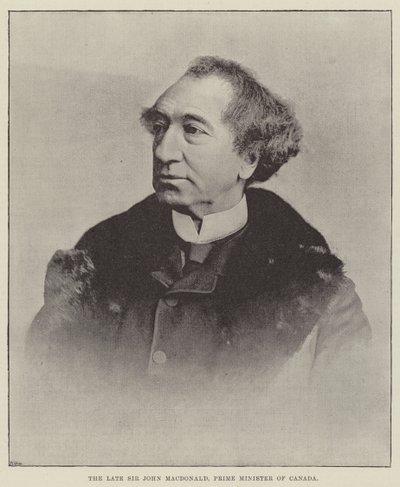 Nieżyjący już Sir John Macdonald, premier Kanady autorstwa English Photographer