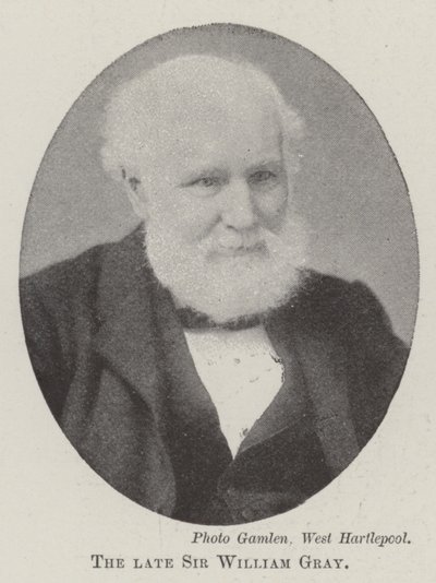 Nieżyjący sir William Gray autorstwa English Photographer