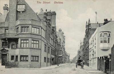 Tite Street, Chelsea, Londyn (czarno-białe zdjęcie) autorstwa English Photographer