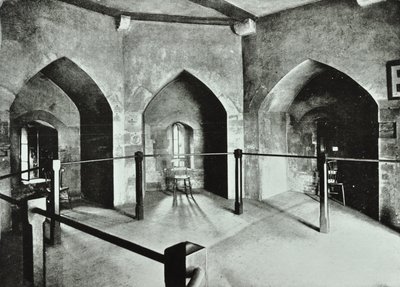 Tower of London, Tower Hill: stanowe więzienie w Beauchamp Tower, 1895 autorstwa English Photographer