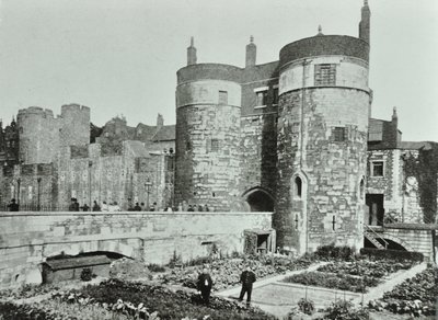 Tower of London, Tower Hill: beauchamp i Byward Towers, 1895 autorstwa English Photographer