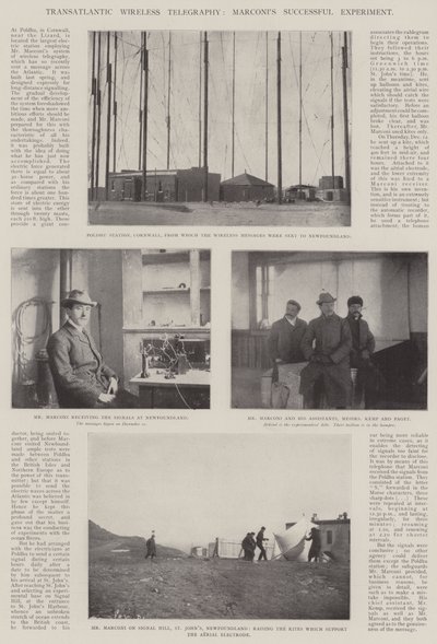 Transatlantycka telegrafia bezprzewodowa, udany eksperyment Marconisa autorstwa English Photographer