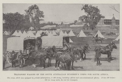 Wagony transportowe Korpusu Buszmenów Australii Południowej dla Republiki Południowej Afryki autorstwa English Photographer