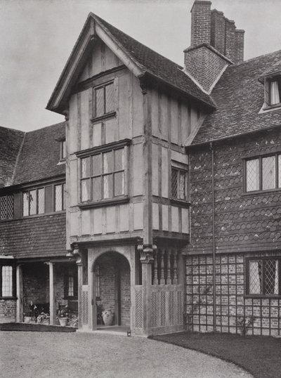 Upton Grey House, Winchfield, Hants, Anglia (zdjęcie czarno-białe) autorstwa English Photographer