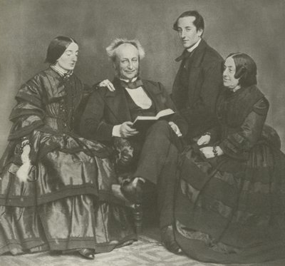 Wiktoriańska grupa rodzinna, 1857 autorstwa English Photographer