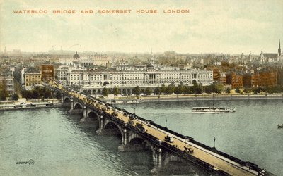Waterloo Bridge i Somerset House (kolorowe zdjęcie) autorstwa English Photographer