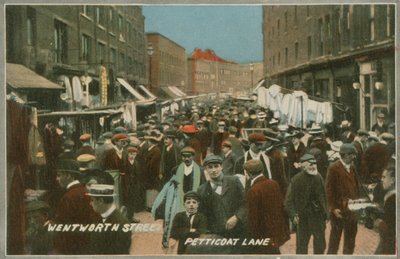 Wentworth Street, Petticoat Lane, Londyn autorstwa English Photographer