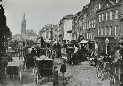 Whitechapel High Street, patrząc na wschód, 1890 autorstwa English Photographer