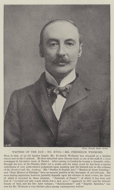 Writers of the Day, pan Frederick Wedmore autorstwa English Photographer