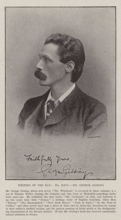 Pisarze dnia, pan George Gissing autorstwa English Photographer