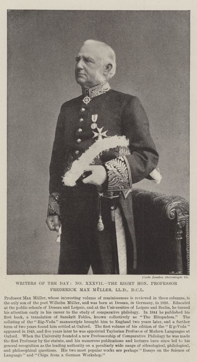 Writers of the Day, Wielce Szanowny Profesor Frederick Max Muller, LLD, DCL autorstwa English Photographer