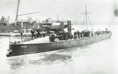 Yarrow and Company Shipbuilding Works, Isle of Dogs, torpedowiec nr. 80, Londyn, 1887 autorstwa English Photographer