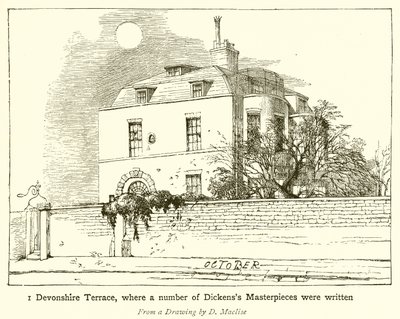 1 Taras Devonshire, gdzie napisano wiele arcydzieł Dickensa autorstwa English School