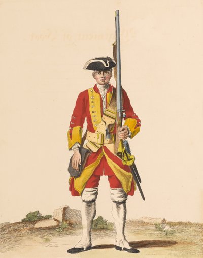 29 Pułk Pieszy, 1742 ok autorstwa English School