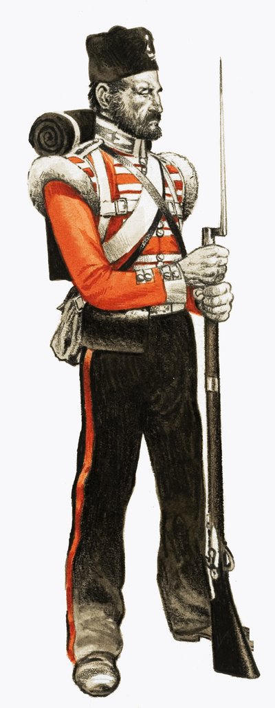 89. Szeregowiec piechoty 1854 Grenadier autorstwa English School