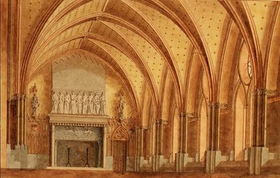 Sala Baronów, ok. 1840 (akwarela) autorstwa English School