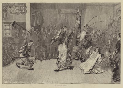 Dramat chiński (rycina) autorstwa English School