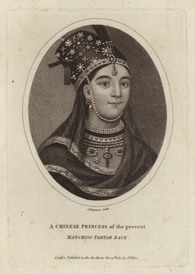 Współczesna chińska księżniczka, Manchoo Tatar Race autorstwa English School