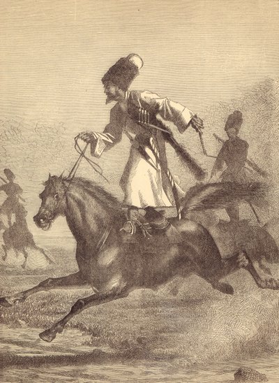 A Cossack Horseman poli autorstwa English School