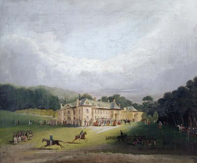 Fete w Firle, gdzie odrodziła się starożytna gra Quintain, 1827 autorstwa English School