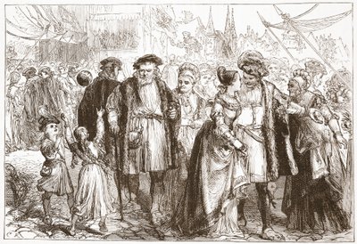 Gala-Day w Norymberdze: Czas, XVI wiek, ilustracja z Historii protestantyzmu Jamesa Aitkena Wylie (1808-1890), wyd. 1878 autorstwa English School
