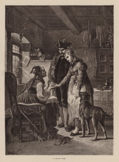Szczęśliwa para (grawerunek) autorstwa English School