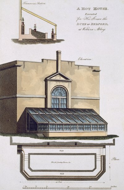 Gorący dom stracony dla jego łaski księcia Bedford w opactwie Woburn, 1806 autorstwa English School