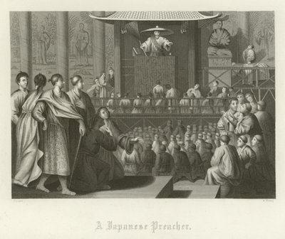 Japoński kaznodzieja autorstwa English School