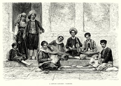 Koncert żydowski: Tlemcen (rycina) autorstwa English School