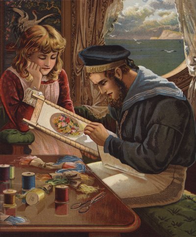 Praca miłości (chromolitho) autorstwa English School