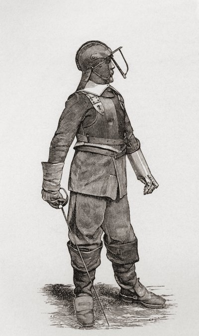Lekki jeździec z czasów Olivera Cromwella, z „Krótkiej historii ludu angielskiego” J.R. Greena, opublikowanej w 1893 r. autorstwa English School