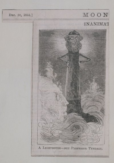 Latarnia morska - nie profesor Tyndall, z Moonshine, opublikowana 20 grudnia 1884 (drewno) autorstwa English School