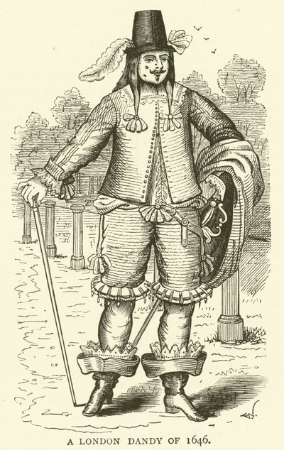 Londyński dandys z 1646 r autorstwa English School