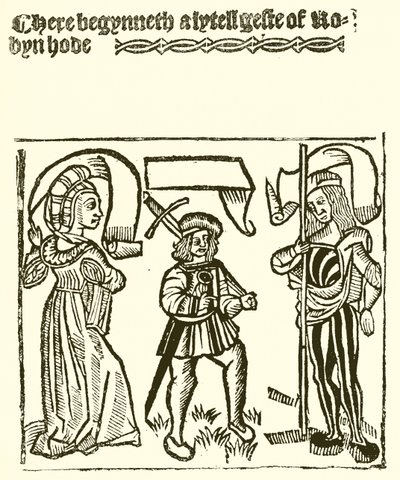 Gest Lytella Robin Hode, wydrukowany przez Wynkyn de Worde autorstwa English School