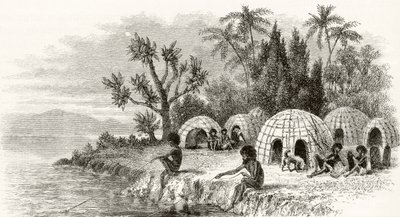 A Native Encampment in Queensland, ok. 1880, z „Australian Pictures” Howarda Willoughby