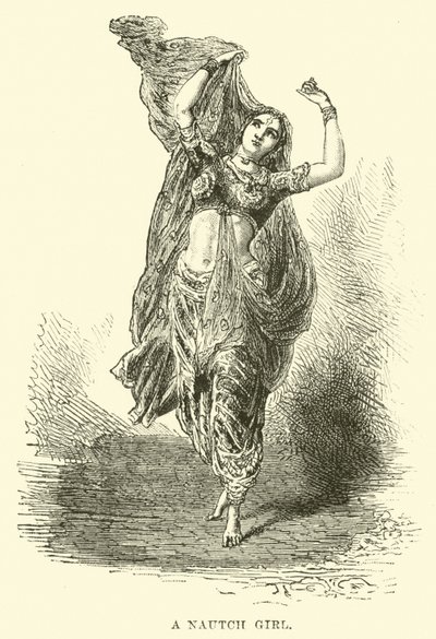 Dziewczyna Nautch autorstwa English School