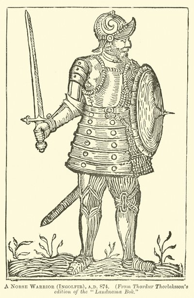 Wojownik nordycki, Ingolfir, AD 874 autorstwa English School