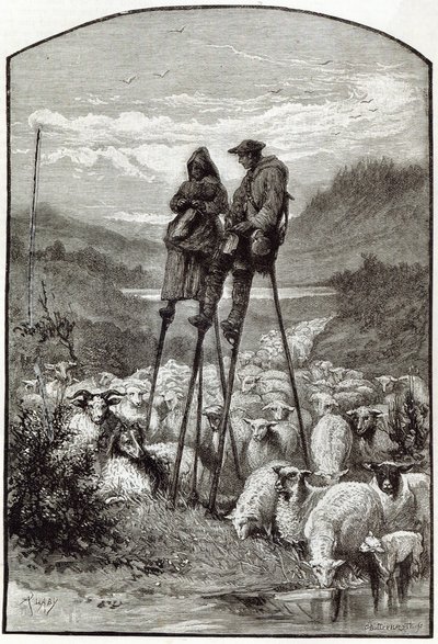 Pastorał w Landach, z „Godziny wypoczynku”, 1891 autorstwa English School