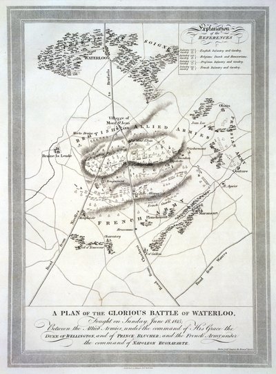 Plan chwalebnej bitwy pod Waterloo autorstwa English School