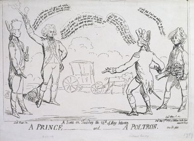 Książę i poltron, wydana przez J. Aitkena w 1789 r. autorstwa English School