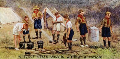 Skaut wykonuje rozkazy bez pytania, 1929 autorstwa English School
