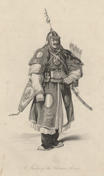 Tatar z chińskiej armii (rycina) autorstwa English School