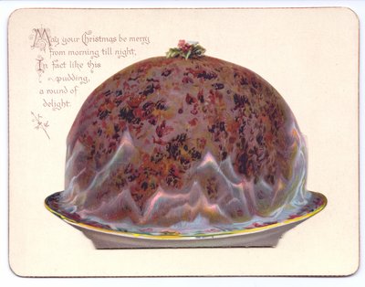 Wiktoriańska kartka noworoczna młodej kobiety w wdowich chwastach, ok. 1880 r. (kolor lito) autorstwa English School