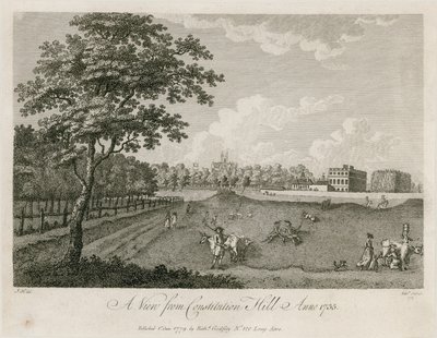 Widok ze Wzgórza Konstytucji, 1735 autorstwa English School