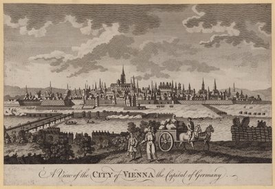 Widok na miasto Wiedeń, stolicę Niemiec (rycina) autorstwa English School