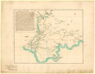 Kopia planu sprowadzenia nowej rzeki z Uxbridge z 1721 r., poprawiona 6 lutego 1766 r. autorstwa English School
