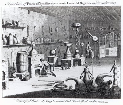 Pierwsze spojrzenie na chemię praktyczną rozpoczęło się w Universal Magazine w grudniu 1747 r. autorstwa English School