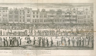 Geometryczny widok wielkiej procesji Scald Miserable Masons, Somerset House, Londyn autorstwa English School