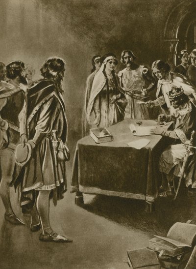 Królewski przywilej kopania węgla (grawiura) autorstwa English School