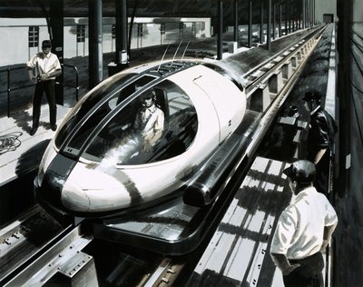 Pojazd testowy maglev w Japonii autorstwa English School